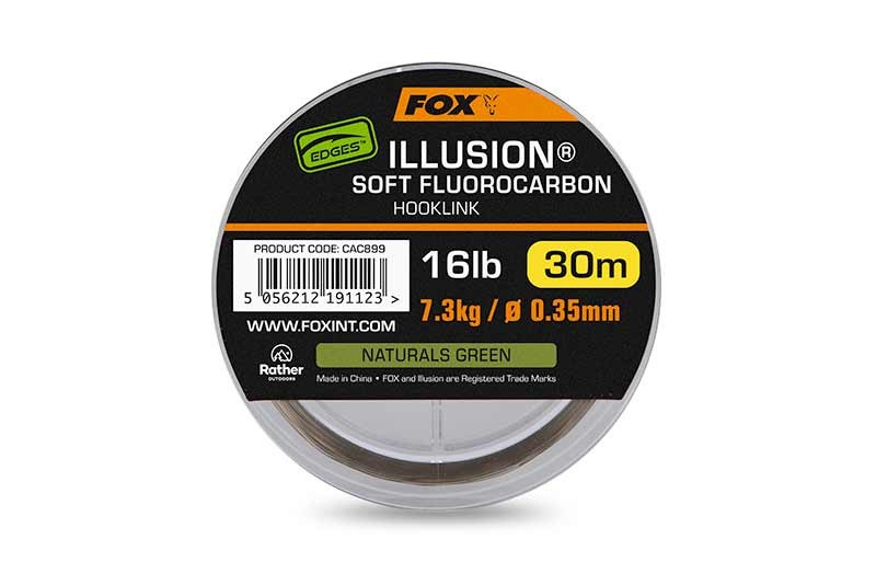 FOX ILLUSION SOFT FLUOROCARBONO NATURALS GREEN 16LB 7 3KG 0 35MM 30M CAC899