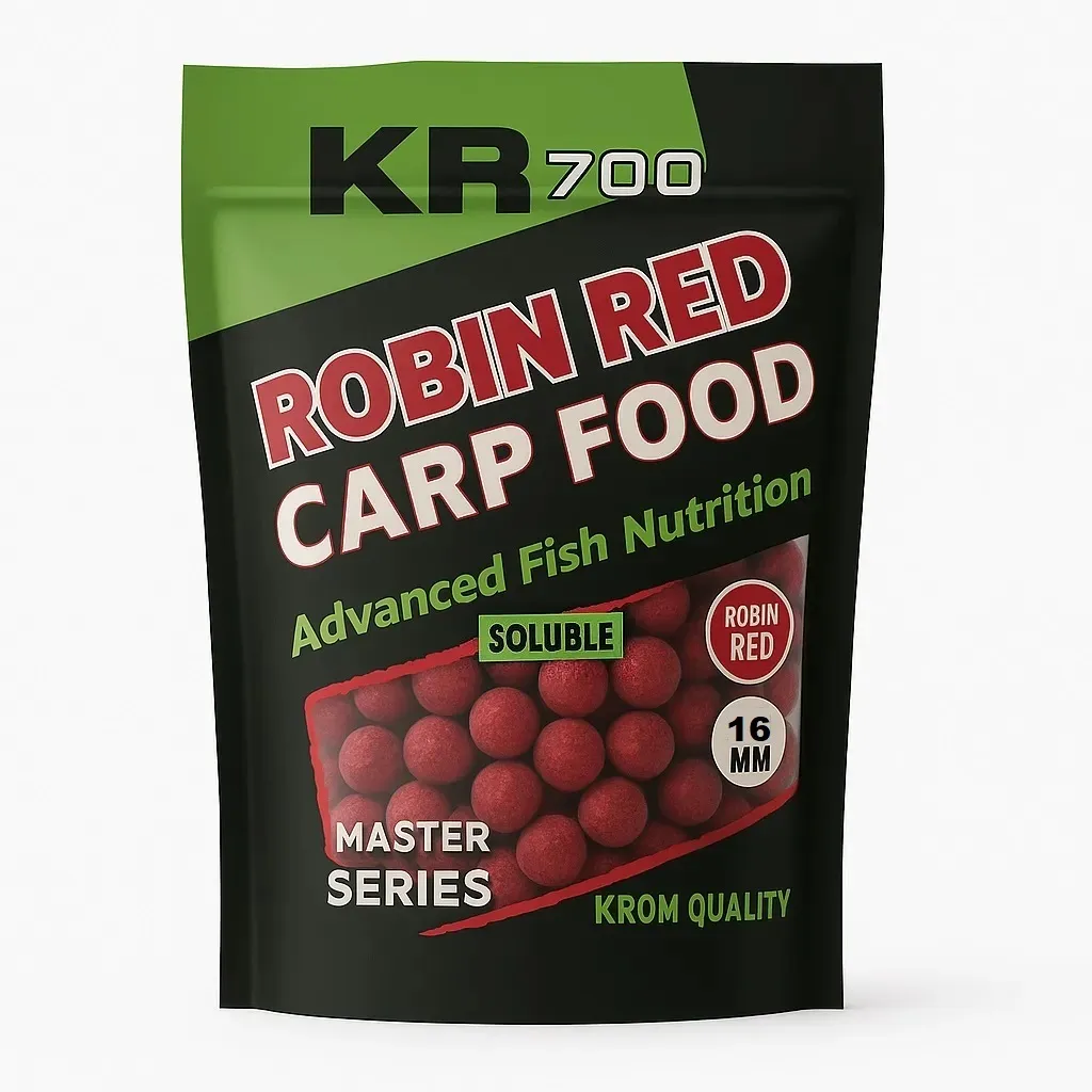 [KQBS160106] Krom Quality KR700 Boilies Solubles Robin Red 16mm 800g