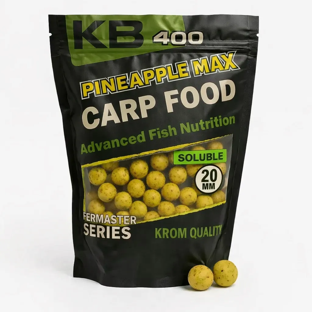 Krom Quality KR400 Boilies Solubles Pineapple Max 20mm 800g