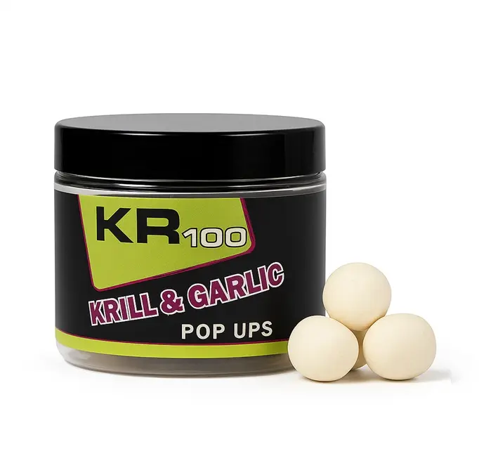Krom Quality KR100 Pop Ups Krill & Garlic White 15mm