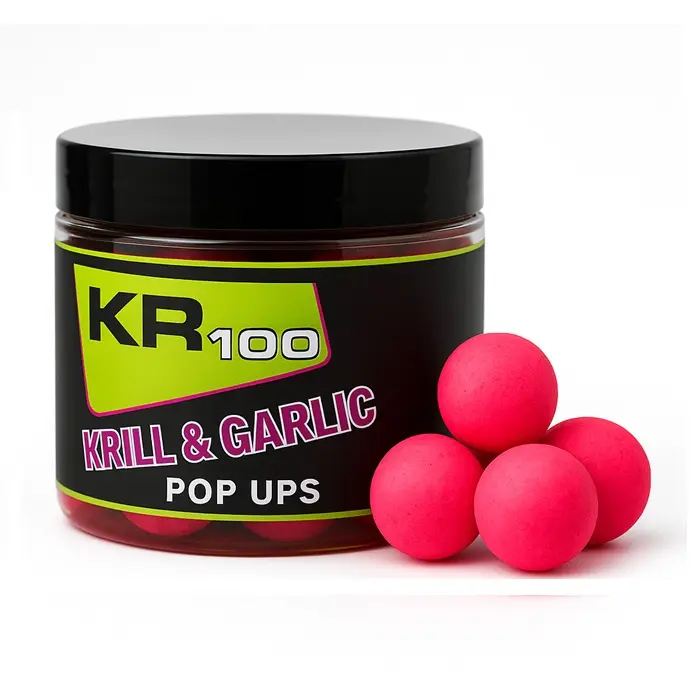 [KQB12P0601] Krom Quality KR100 Pop Ups Krill & Garlic Pink 12mm