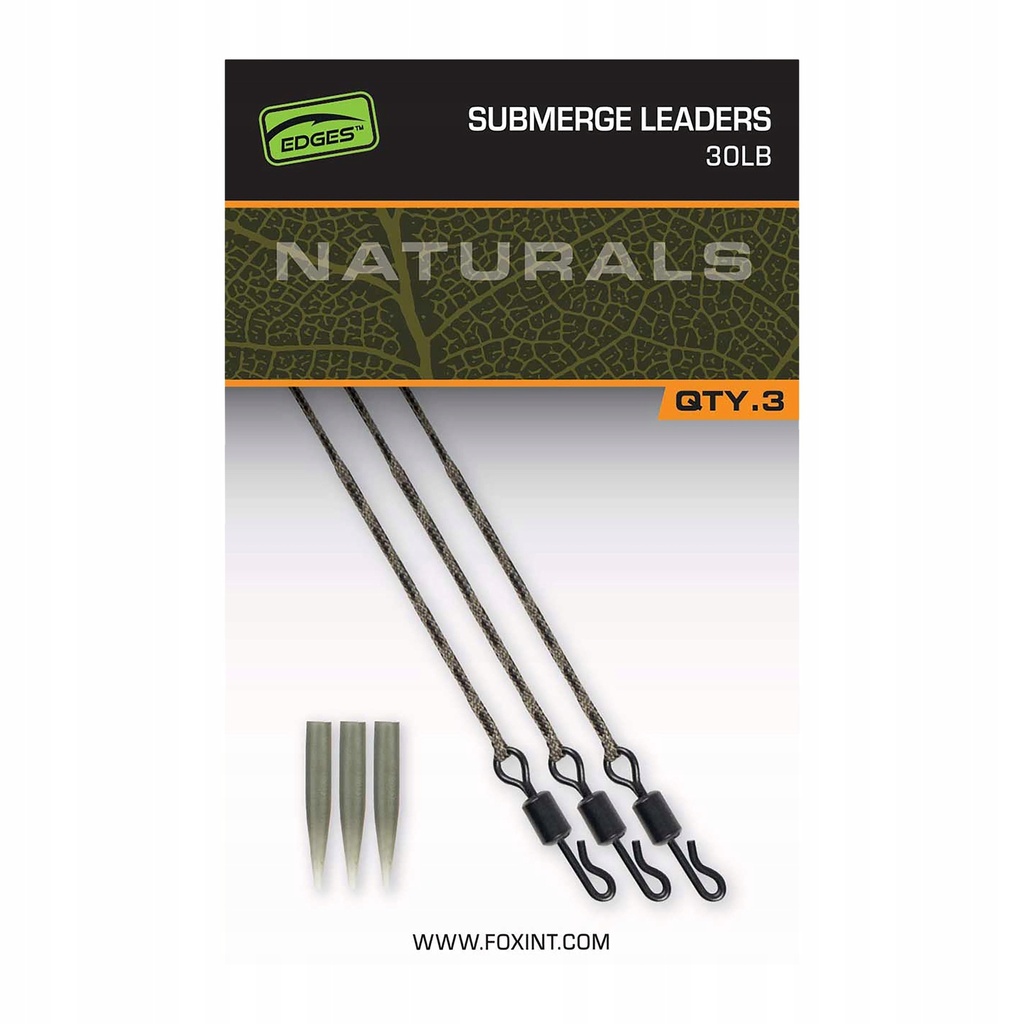 [CAC847] FOX EDGES™ NATURALS SUBMERGE LEADERS 40LBRS CAC847