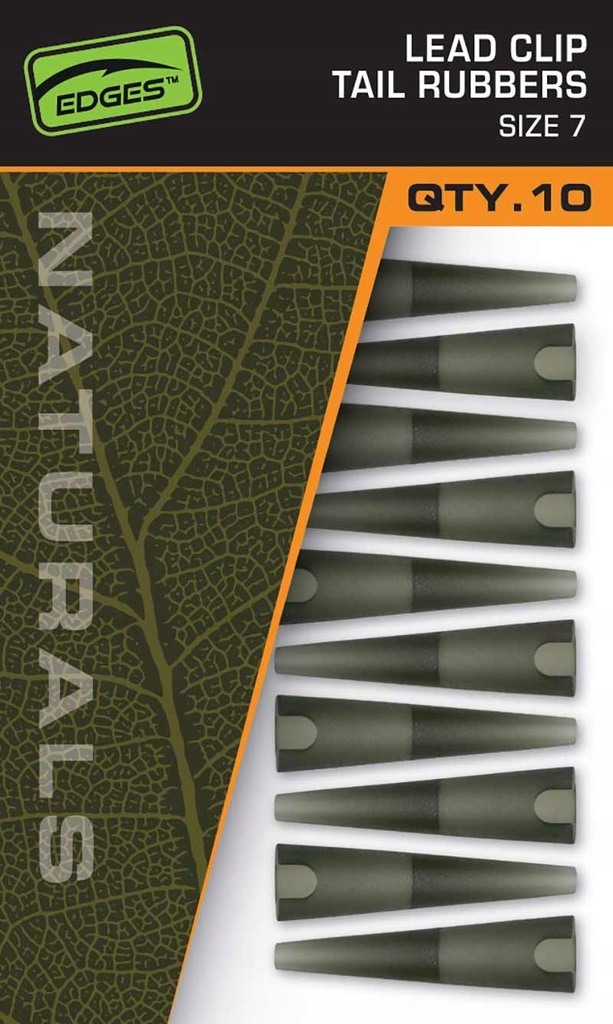FOX EDGES™ NATURALS LEAD CLIP TAIL RUBBERS SIZE 7 CAC830