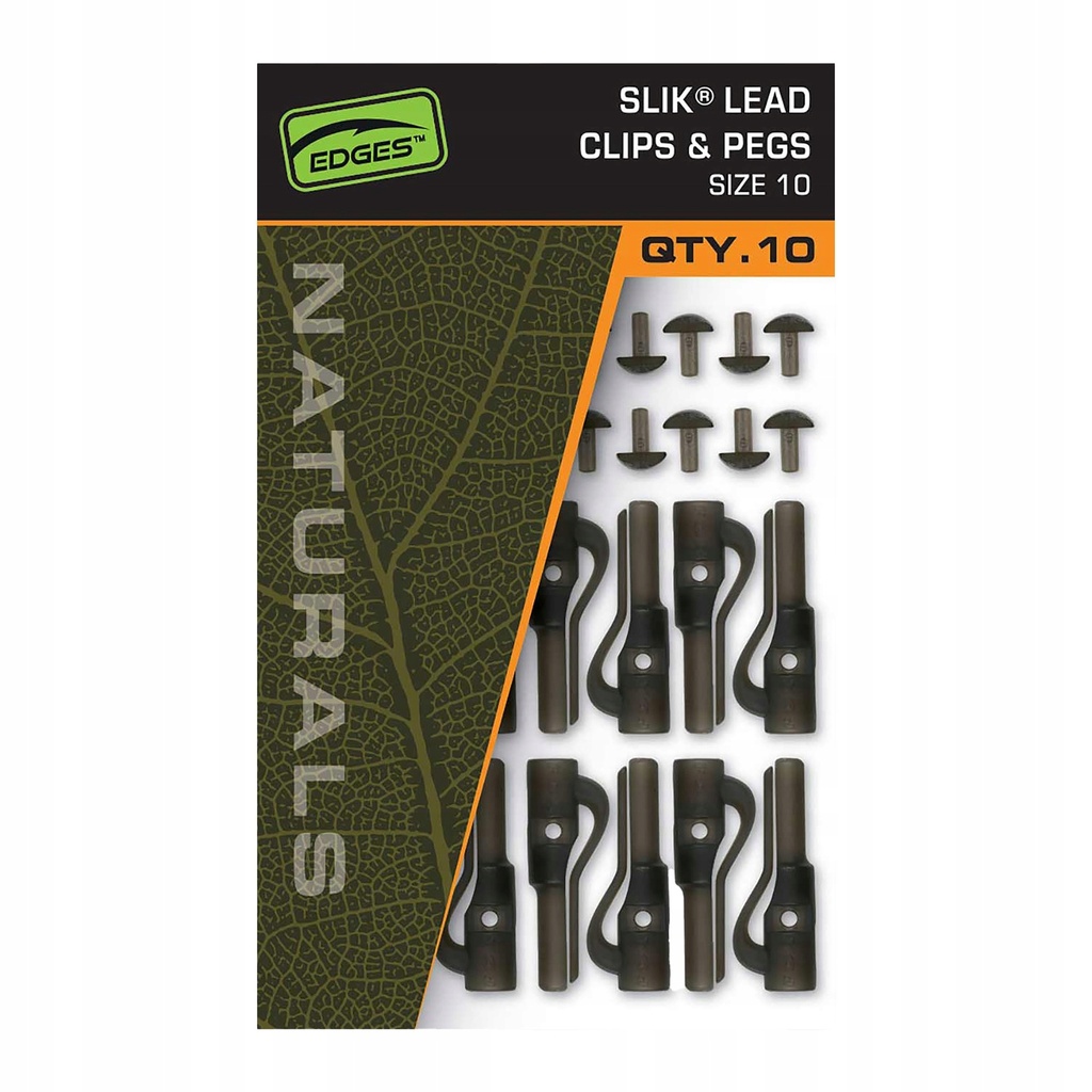 [CAC831] FOX EDGES™ NATURALS LEAD CLIPS & PEGS SIZE 10 CAC831