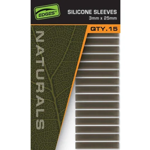 Fox Edges Naturals Silicone Sleeves  3mm x 25mm x15