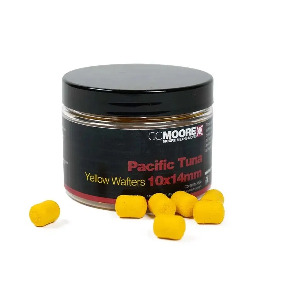 CC MOORE PACIFIC TUNA DUMBELL WAFTERS YELLOW 10X14MM 95607