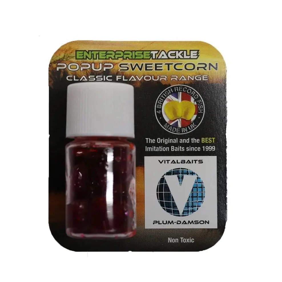 ENTERPRISE TACKLE POPUP SWEETCORN VITALBAITS PLUM DAMSON ET13VPDP