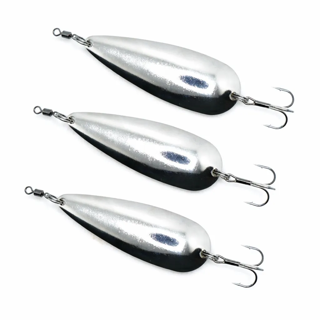 [28900] BAITS FISHING SILVER CHROME CAMO SPOON 3 1/2 FT 3/4 OZ 28900
