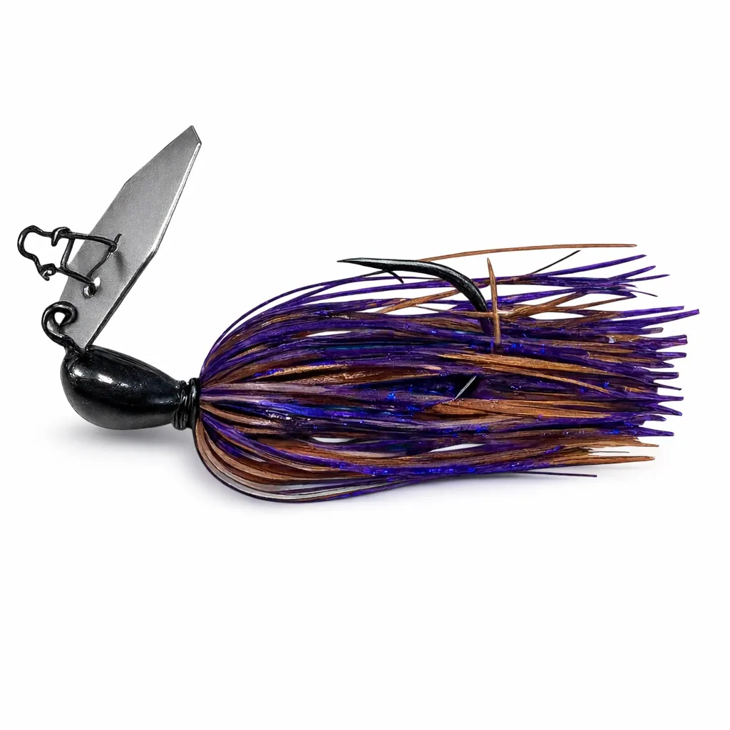 [14726] BAITS FISHING CHATTERBAITS CHROME CINNAMON PURPLE 1/2OZ 14726