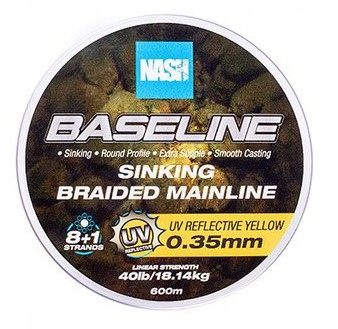 NASH BASELINE SINKING BRAID UV YELLOW 600M T6011