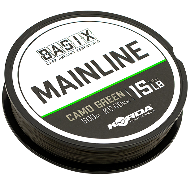 Korda Basix Hilo Mainline Camo Green 15lb 0,40mm 500m