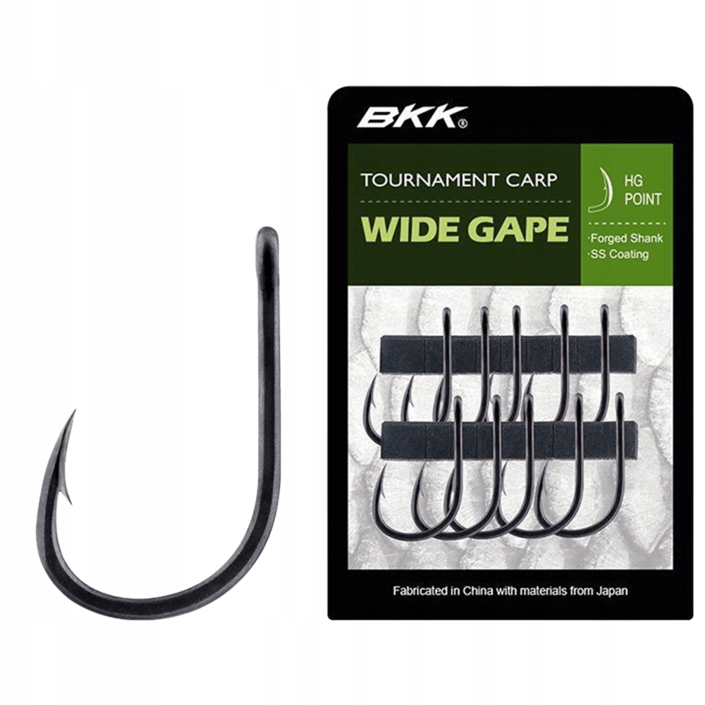 BKK TOURNAMENT CARP WIDE GAPE SIZE 6 10PCS