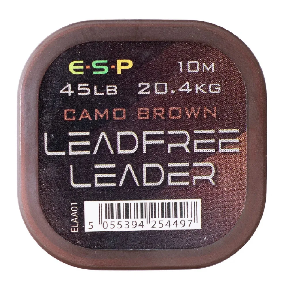 ESP LEAD FREE LEADER CAMO BROWN 45LB 20.4KG 10M ETAA01
