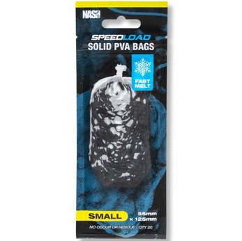 Nash Speedload Solid PVA Bags Fast Melt Small 55x125mm 20Unid