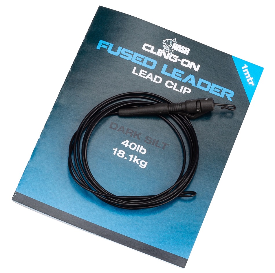 Nash Cling On Fused Lead Clip Dark Silt 1m