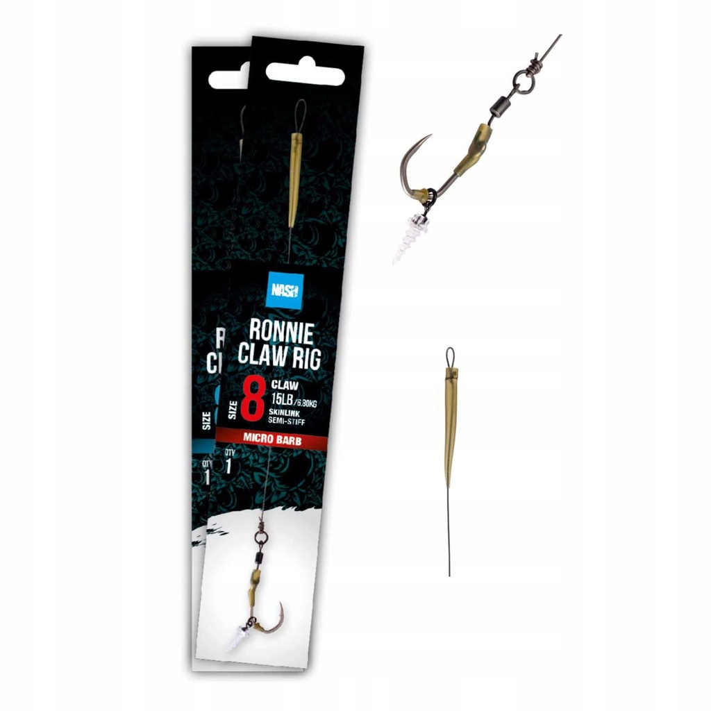 [T6415] NASH RONNIE CLAW RIG SIZE 4 CLAW 25LB 11.33KG MICRO BARB T6415