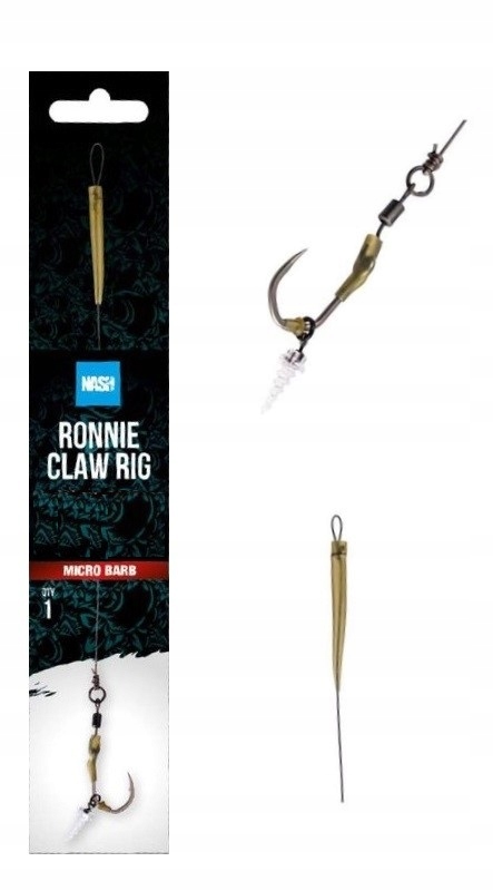 [T6417] NASH RONNIE CLAW RIG SIZE 8 15LB 6.80KG MICRO BARB T6417