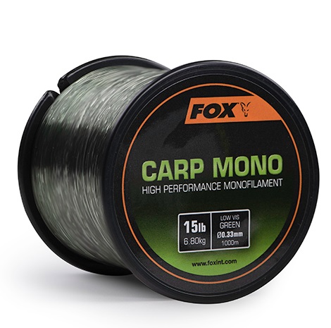 FOX CARP MONO HIGH PERFORMANCE MONOFILAMENT 0.33MM 15LB 6.80KG GREEN 1000M CML182