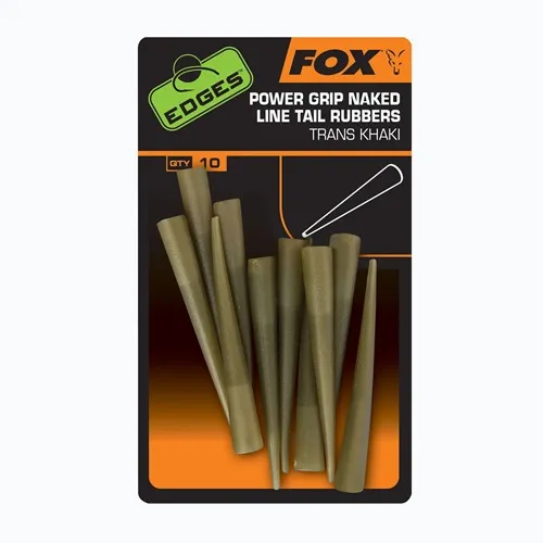 Fox Edges Power Grip Naked Line Tail Rubbers Trans Khaki