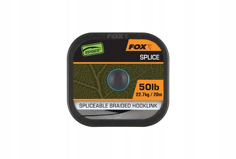 [CAC897] FOX EDGES SPLICEABLE BRAIDED HOOKLINK NATURALS 50LB 22.7KG 20M CAC897