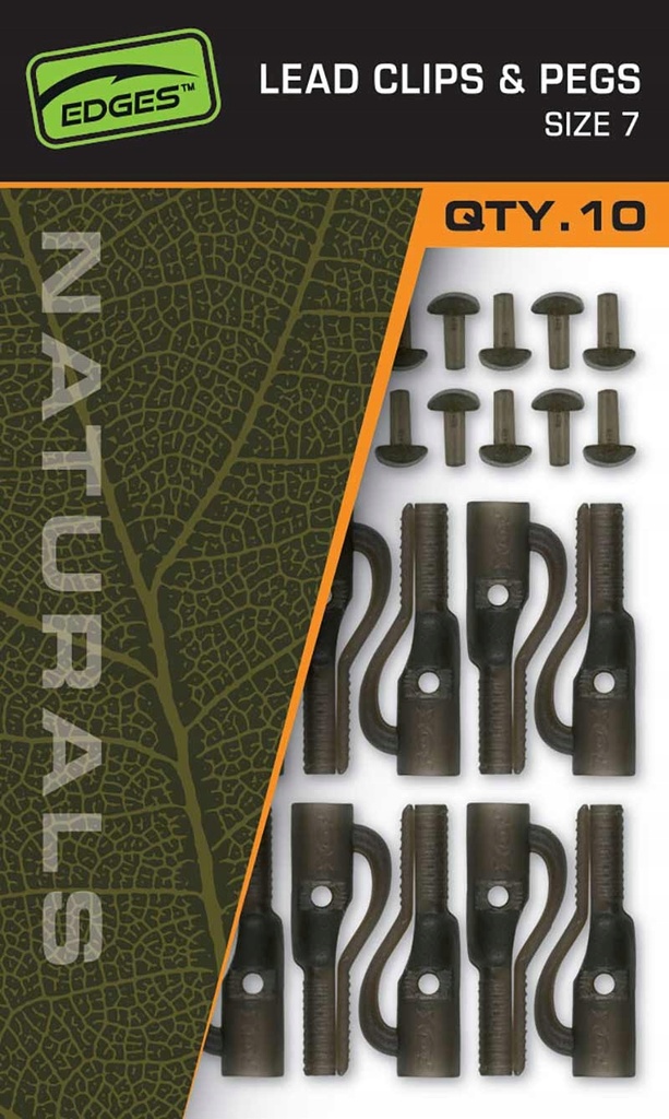 [CAC829] FOX EDGES™ NATURALS LEAD CLIPS & PEGS – SIZE 7 CAC829