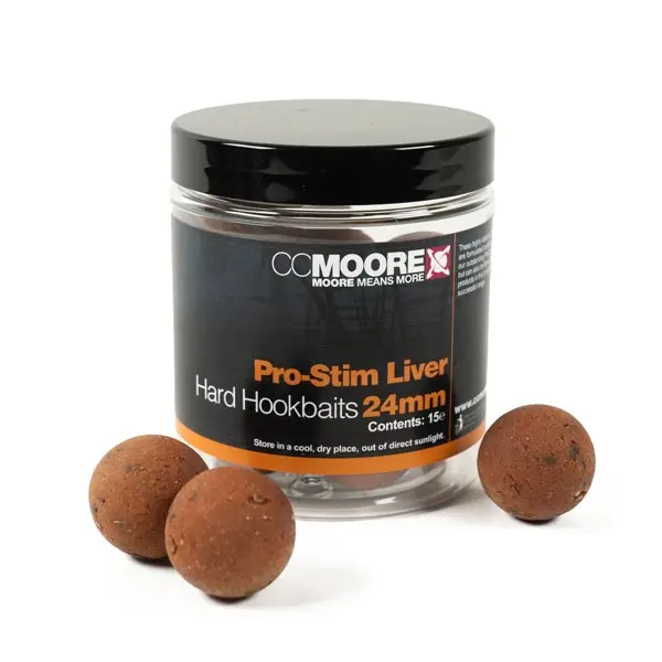 CC MOORE PRO STIM LIVER HARD HOOKBAITS 24MM 90609