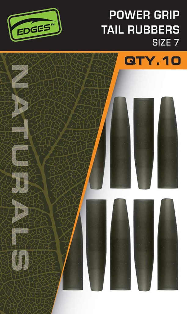 [CAC842] FOX EDGES™ NATURALS POWER GRIP TAIL RUBBERS – SIZE 7 CAC842