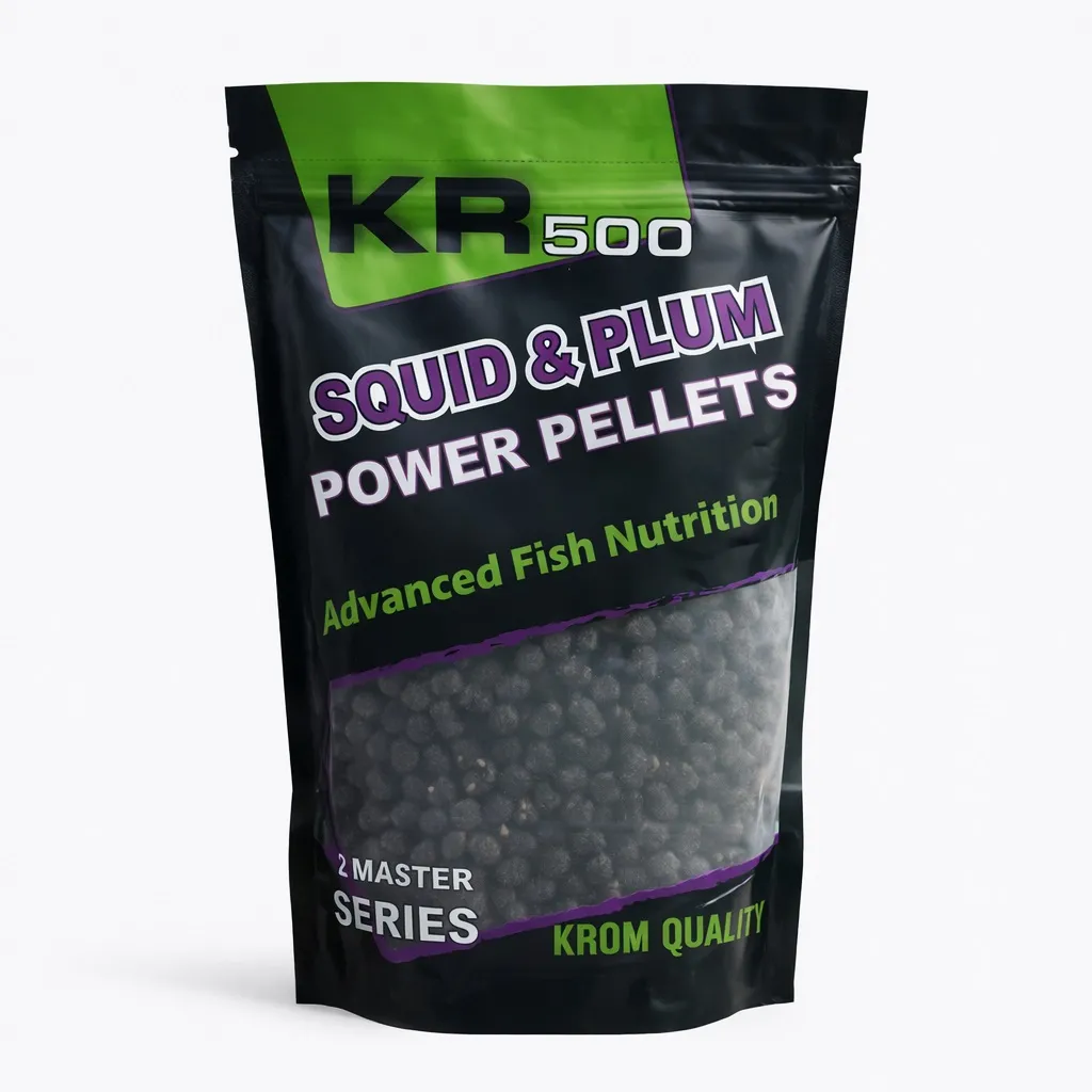 Krom Quality KR500 Power Pellets Squid Plum 8mm 800g