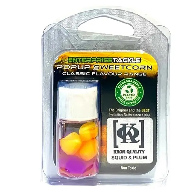 [ETKQSP] Enterprise Tackle Krom Quality KR500 Pop Ups Sweetcorn Squid Plum