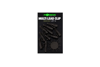 KORDA MULTI LEAD CLIP WEED/SILT QTY10 KLCPW