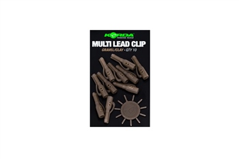 KORDA MULTI LEAD CLIP GRAVEL/CLAY QTY10 KLCPG