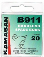KAMASAN B911 SPADE WIDE GAPE BARBLESS SIZE10 KBSWB10