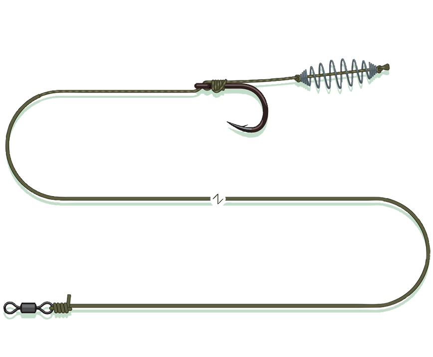 MADCAT PELLET PASTE RIG 65CM 0.90MM 1.35MM SIZE 2 0 165LB SINKING 70984