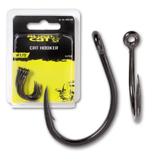 [4559300] BLACK CAT HOOKER DG COATING 3/0 5PCS 22 4559300