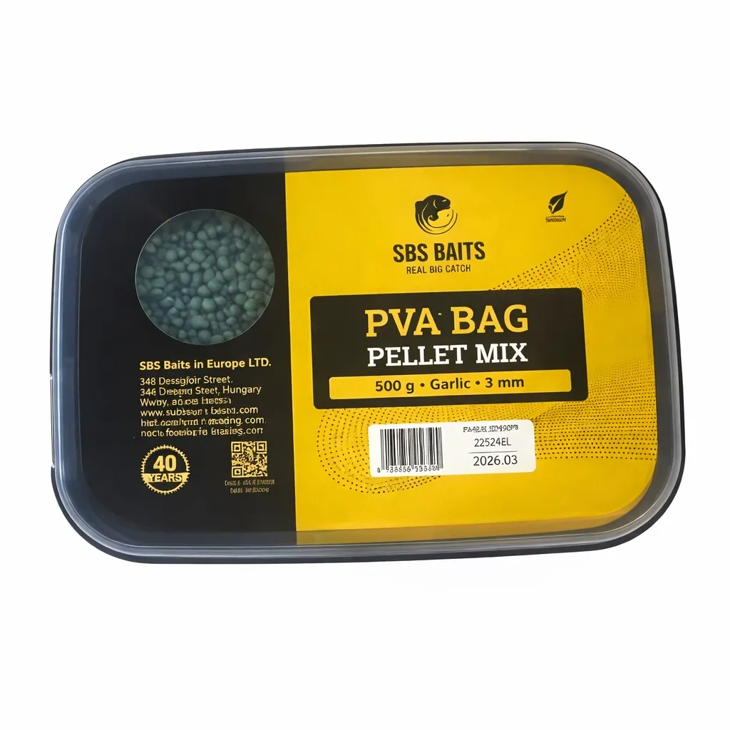 [23520] SBS BAITS PVA BAG PELLET MIX GARLIC 3MM 500G 23520