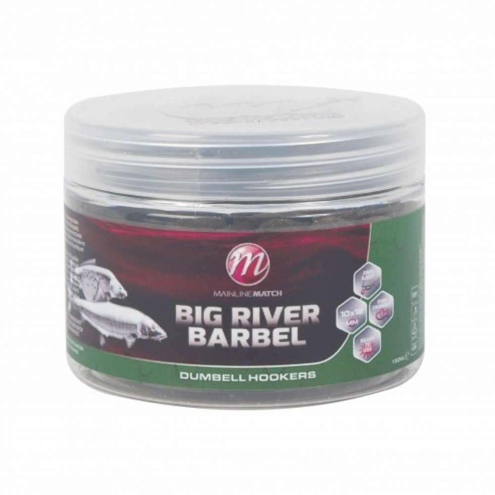 MAINLINE BIG RIVER BARBEL DUMBELL HOOKBAITS 15MM X 18MM MM4503