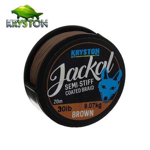[KR-JA3] KRYSTON JACKAL SEMI STIFF COATED BRAID GRAVEL BROWN 20LB 20M KR JA3