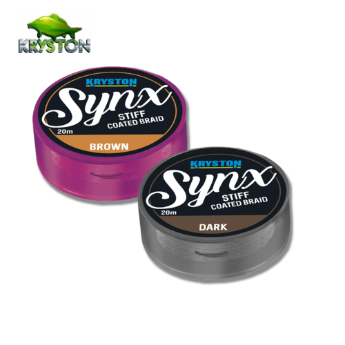 KRYSTON SYNX STIFF COATED BRAID GRAVEL BROWN 20LB 20M KR SYX3