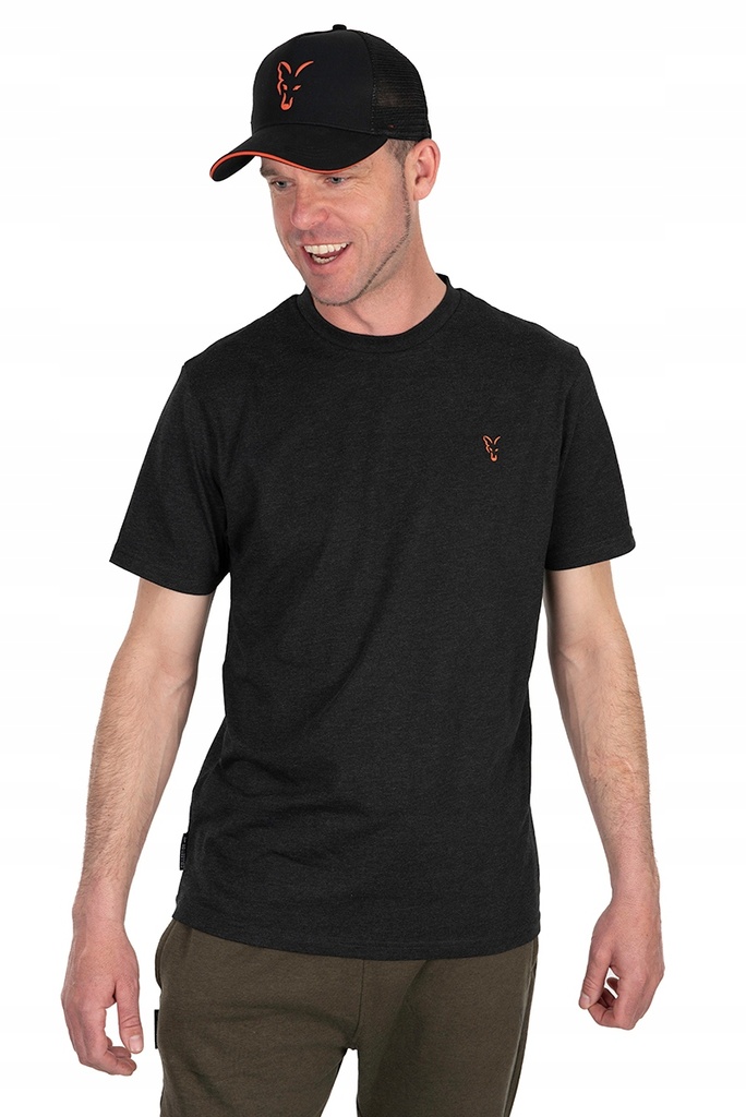 FOX COLLECTION T SHIRT BLACK/ORANGE TALLA XL CCL181