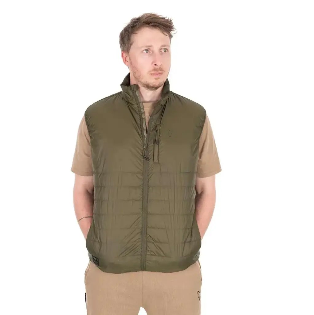 [CFX482] FOX QUILTED 100 GILET OLIVE  S  CFX482