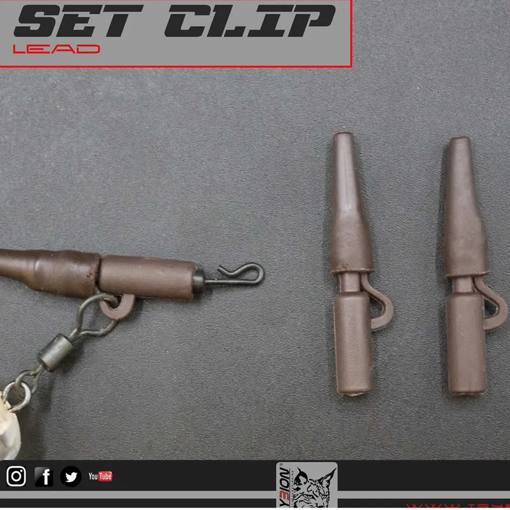 [10114B] TRYBION SAFETY LEAD CLIP AND TAIL RUBBER BROWN 10114B