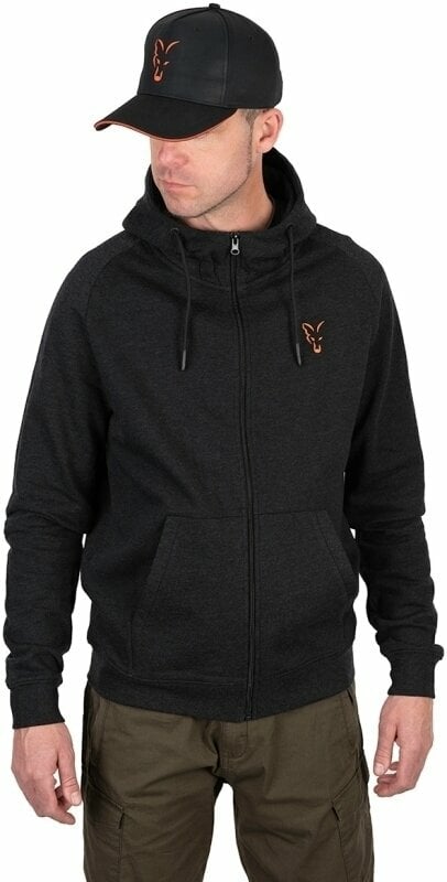 FOX COLLECTION LW HOODY BLACK/ORANGE TALLA L CCL192