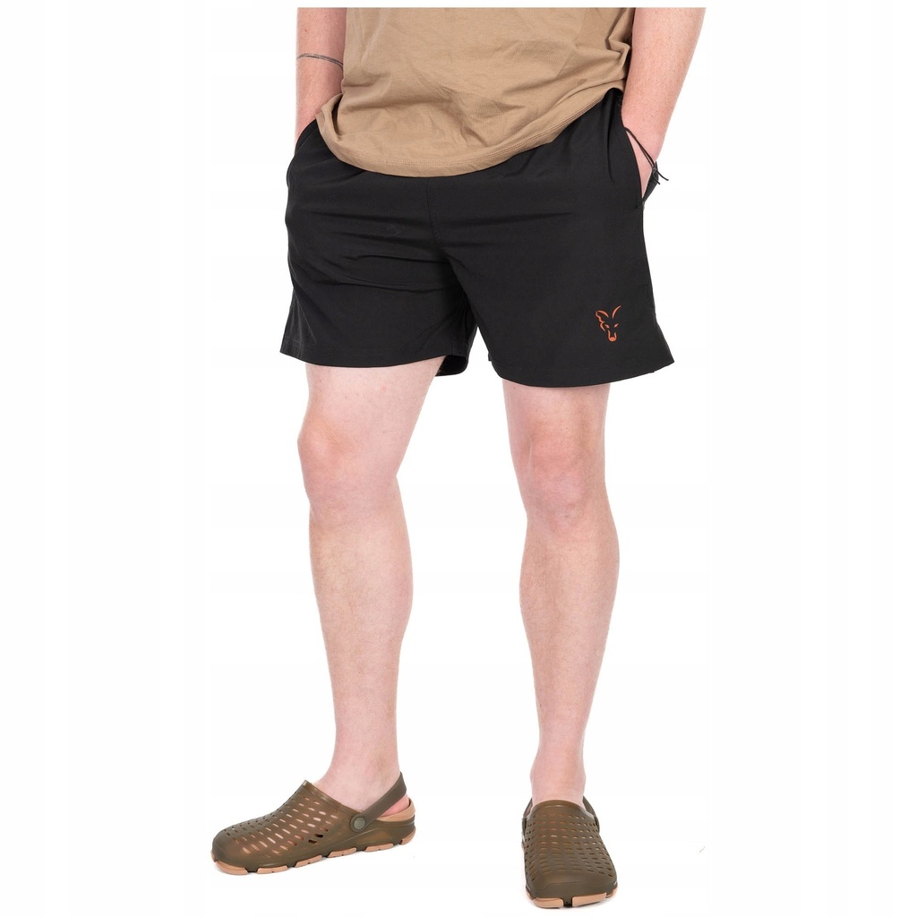 FOX COLLECTION BLACK LW SWIM SHORTS SIZE L CCL306