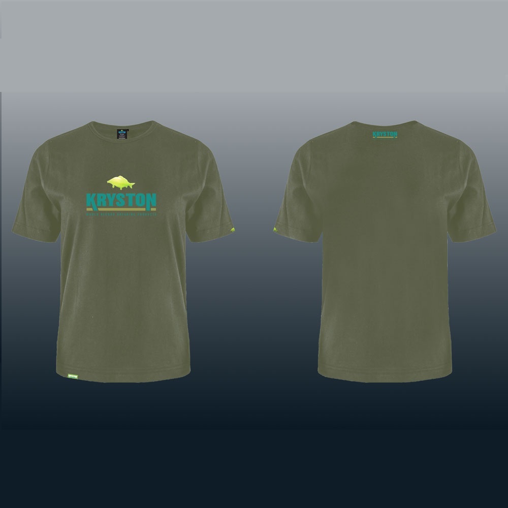 [KRCL1310] KRYSTON T SHIRT VINTAGE WITH LOGO GREEN  SIZE L KRCL1310