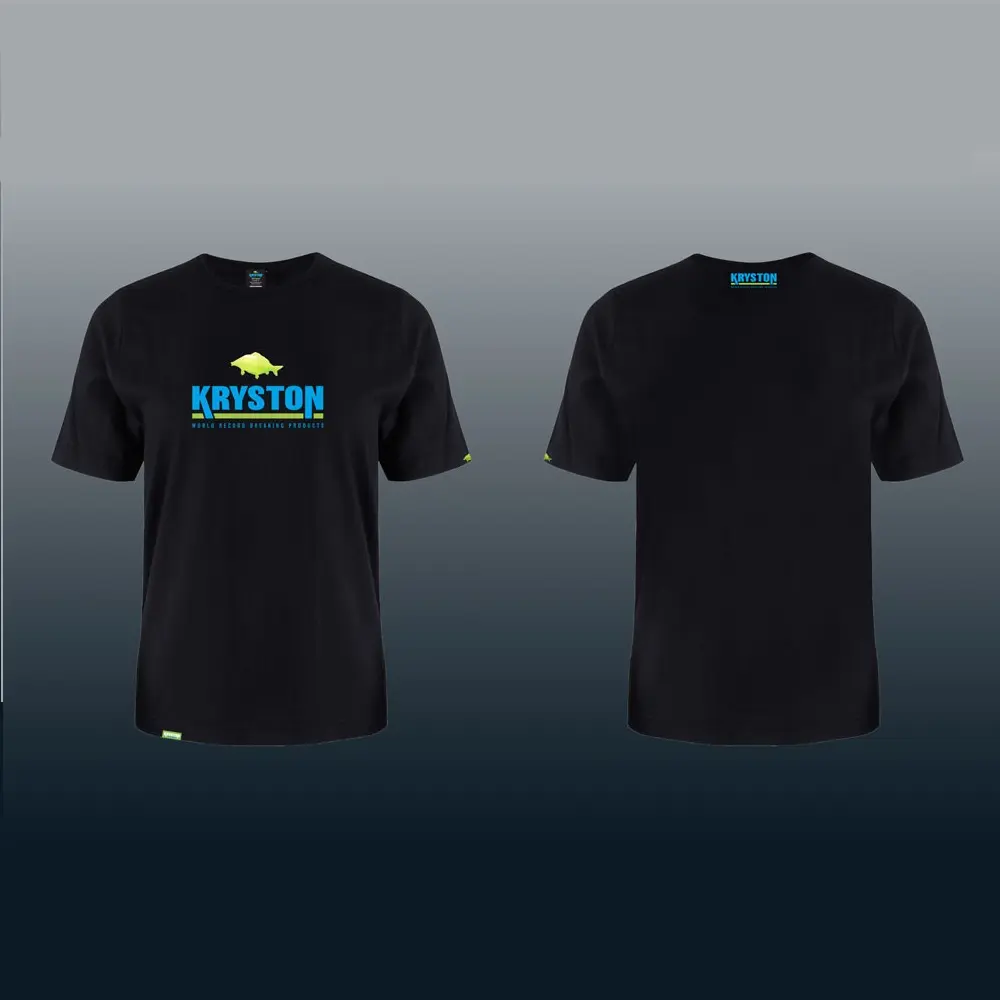 [KR-CL1301] KRYSTON T SHIRT BLACK WITH LOGO SIZE M KR CL1301