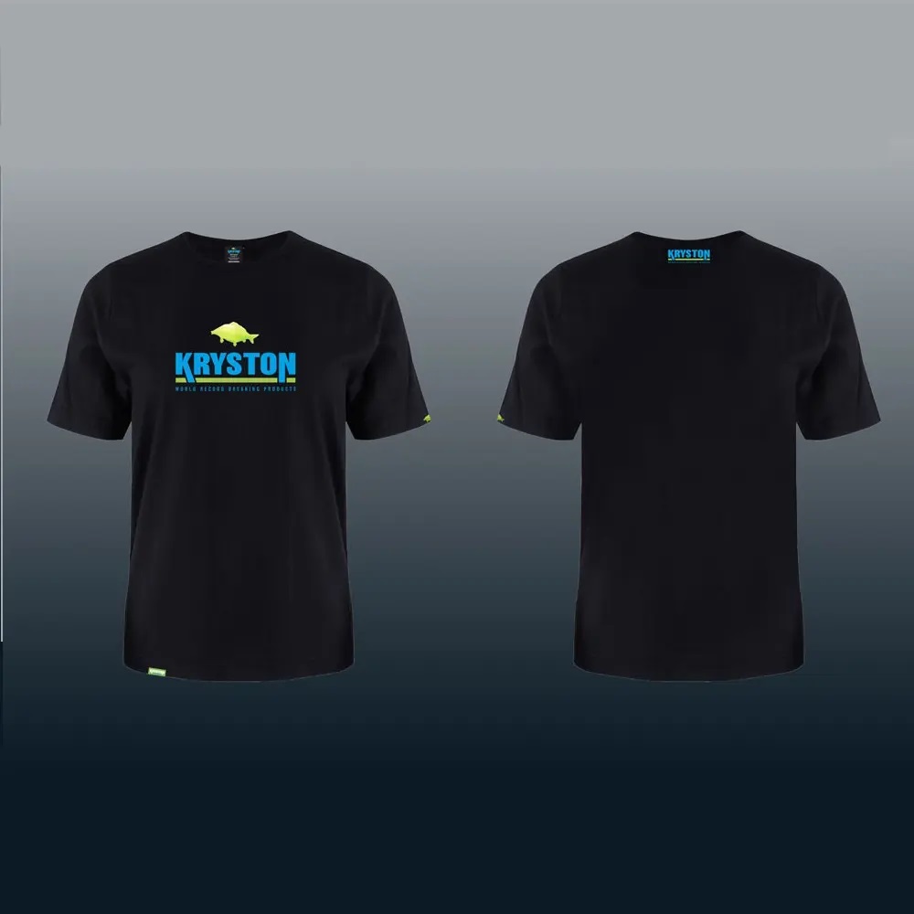 [KR-CL1304] KRYSTON T SHIRT BLACK WITH LOGO SIZE 2XL KR CL1304