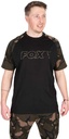 Fox Camo Outline Print T Shirt Black Size 2XL