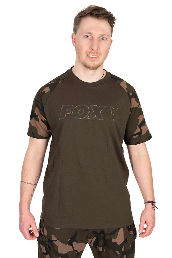 [CFX276] FOX CAMO OUTLINE PRINT T SHIRT KHAKI SIZE XL CFX276