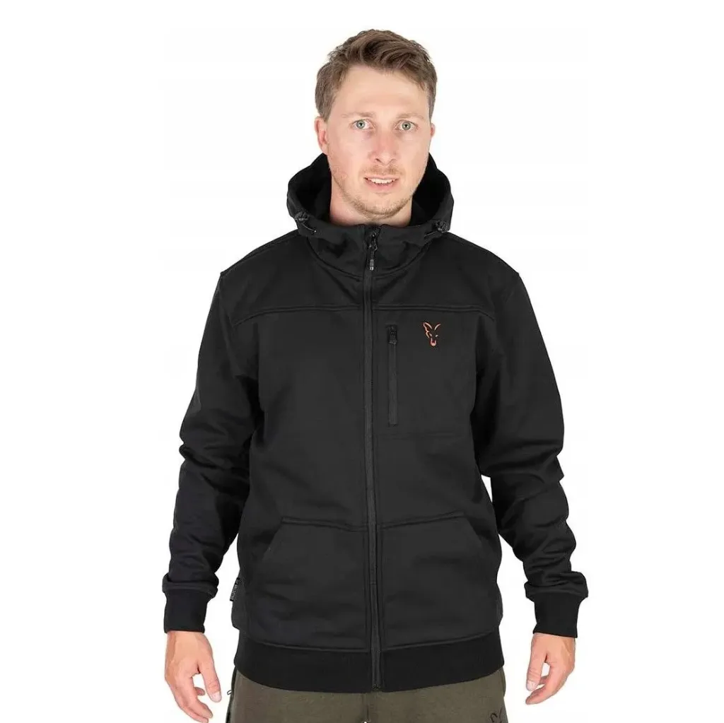 FOX COLLECTION SOFT SHELL JACKET BLAKC/ORANGE XL CCL265