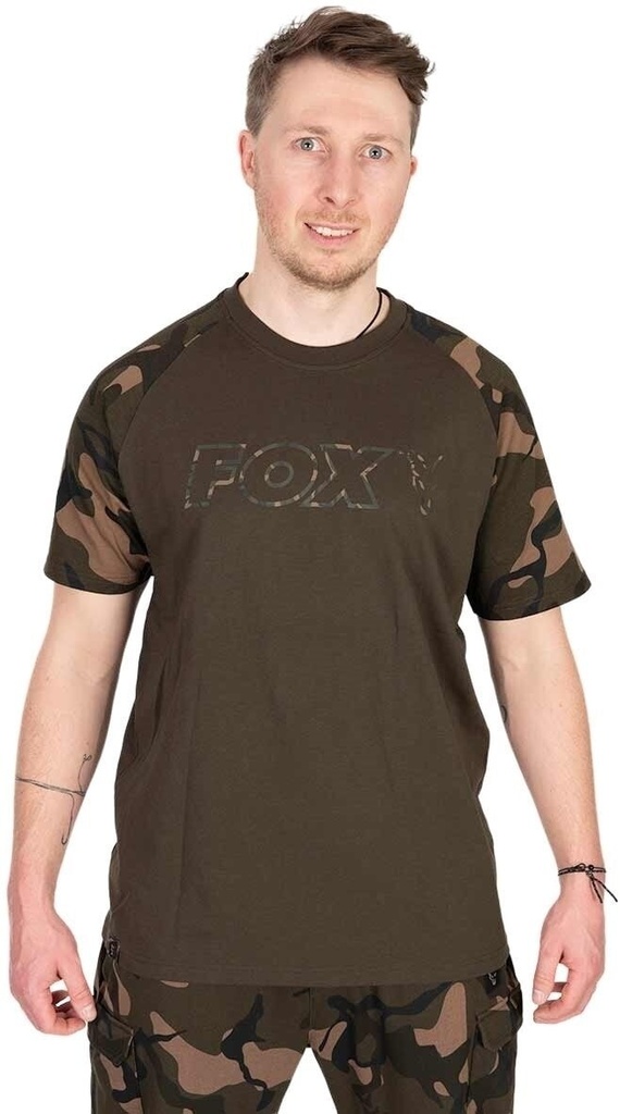 [CFX273] FOX CAMO OUTLINE PRINT T SHIRT KHAKI SIZE S CFX273
